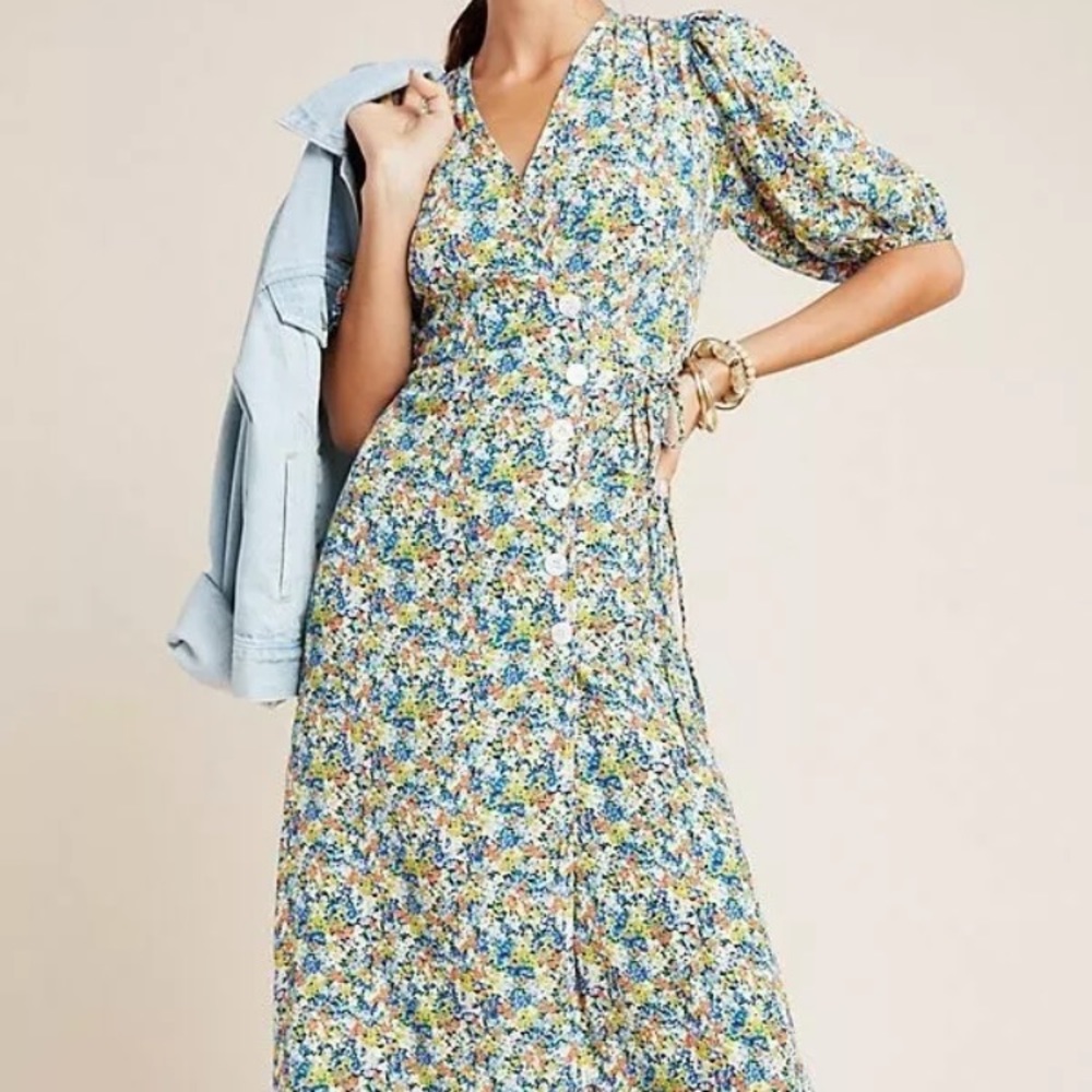 Faithful the brand Marta midi dress 6 NWT